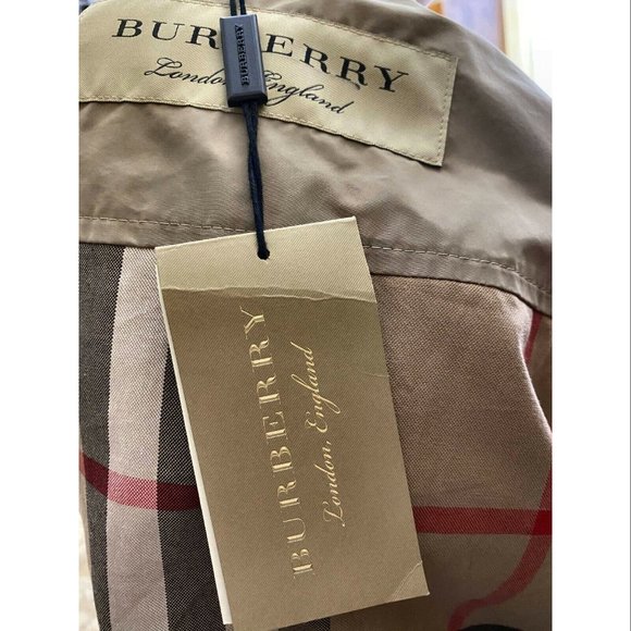 Burberry Kensington Hooded Trench Coat Beige Size US 14 NWD *missing belt - Picture 8 of 8
